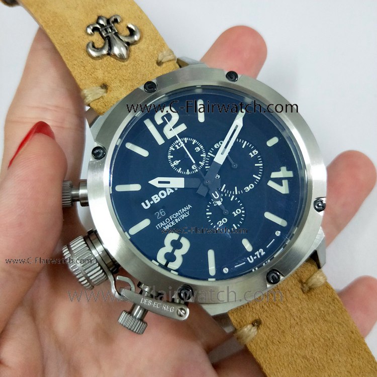 Free Warranty U Boat Classico U-72 Replica Watch Yellow Strap